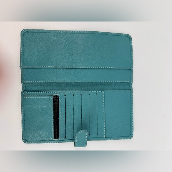 Travel Passport Holder Wallet Holder Blue Genuine Leather Card Cover - Picture 3 of 6